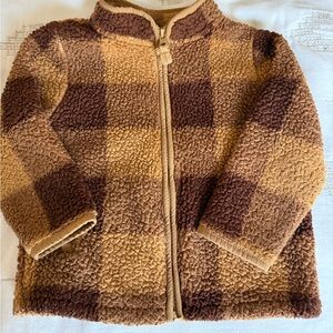 Cat & Jack Tan and Brown Fleece Jacket
